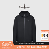 比音勒芬秋冬季 防风防生活泼水 男轻户外连帽夹克保暖棉服外套