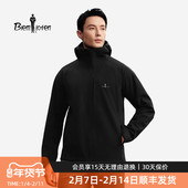 比音勒芬果岭软壳2025秋冬新款 三防保暖 男抓绒软壳衣夹克外套