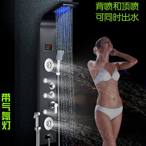 304不锈钢花洒淋浴屏智能数显