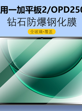 适用一加平板2钢化膜OPD2508保护膜oneplus电脑1+pad2玻璃屏保1加12.1寸onepluspad2屏幕贴膜oneplusopd模121