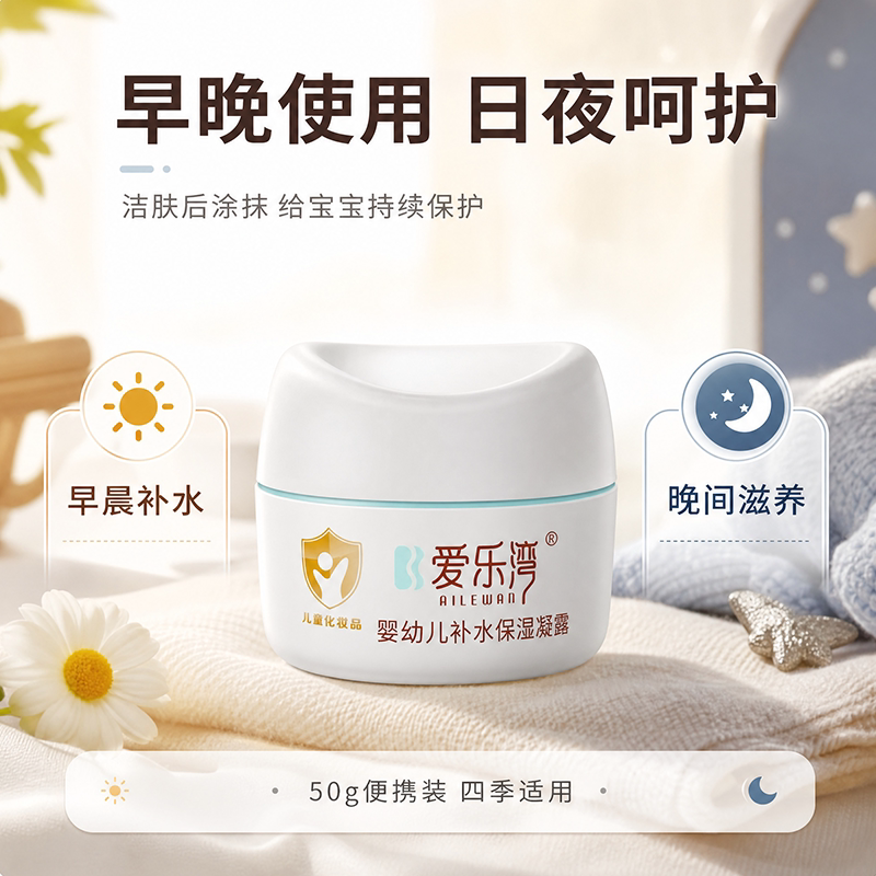 爱乐湾婴幼儿补水保湿凝露50g补水保湿日夜呵护面霜四季适用