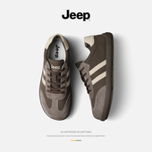 2026新款 软底运动板鞋 春夏百搭复古休闲鞋 德训鞋 男士 jeep吉普男鞋