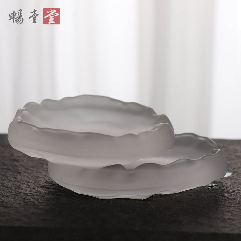 畅壹堂日式磨砂玻璃杯垫