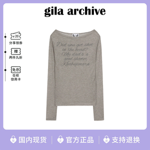 现货韩国gilaarchive长袖T恤