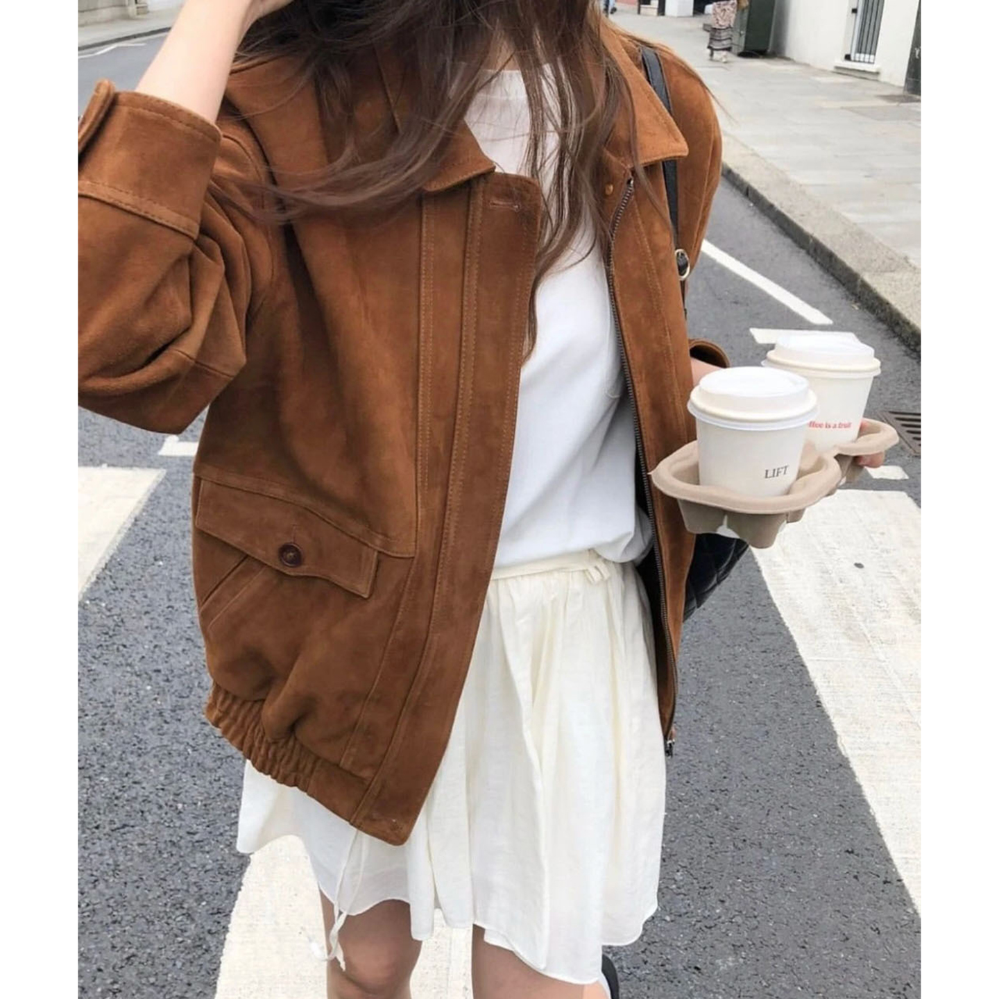 【现货】韩国overtake皮衣外套女