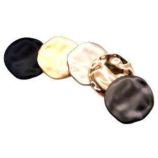 金属纽扣大不规则凹凸面大衣毛衣时装羊绒衫金色银色黑扣子30MM