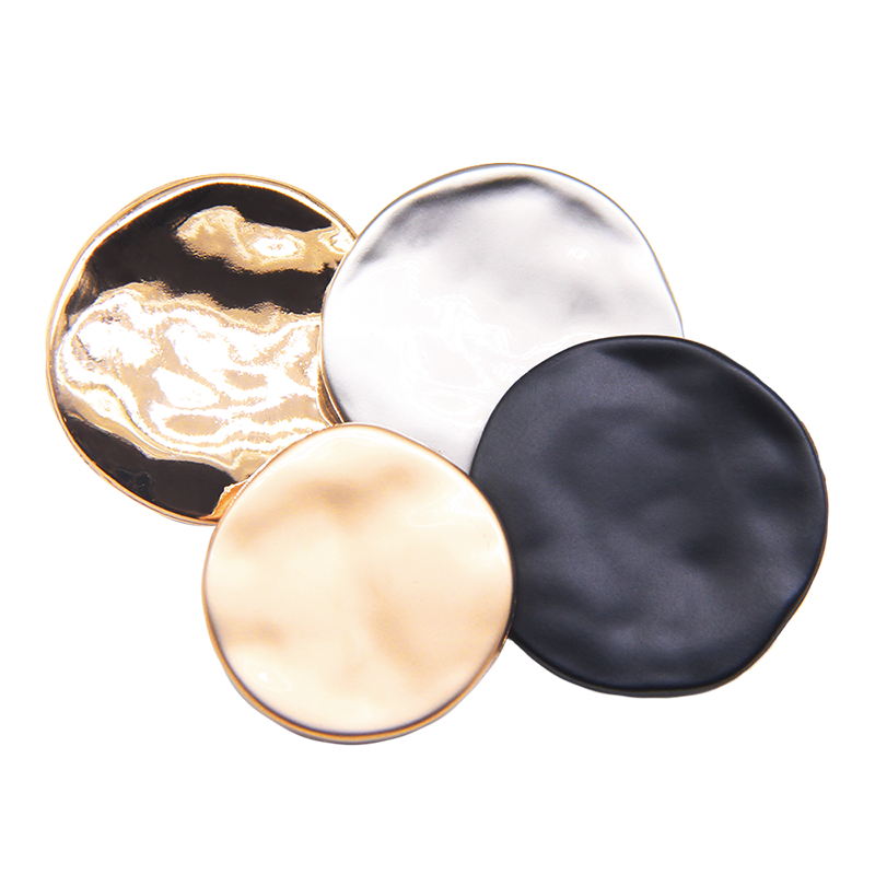 金属纽扣大不规则凹凸面大衣毛衣时装羊绒衫金色银色黑扣子21/25