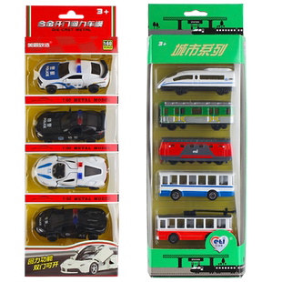 小汽车套装 警察特警救护车复兴号环卫公交巴士儿童仿真模型玩具