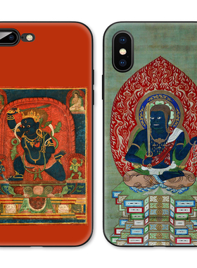 顶礼不动明王佛像中国风菩萨适用iPhone XS Max苹果X/XR/678p软壳