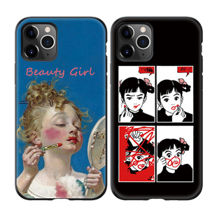 搞怪小公主涂口红个性可爱适用iPhone11Pro MAX手机壳苹果11软壳