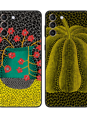 日本草间弥生艺术插画南瓜适用三星S21/S22pro/S23ULTRA/S25至尊/S24FE手机壳SamsungNOTE20软壳