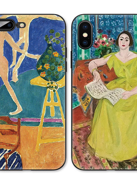 马蒂斯文艺油画阅读女郎适用iPhone XS Max苹果17pro/16防摔15plus/14全包13软壳12手机壳678plus