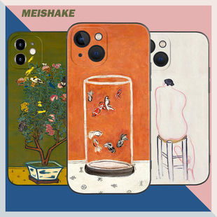 Max苹果17AIR 16软壳15pro防摔14手机壳678plus 作品之常玉艺术油画适用iPhone 伟大