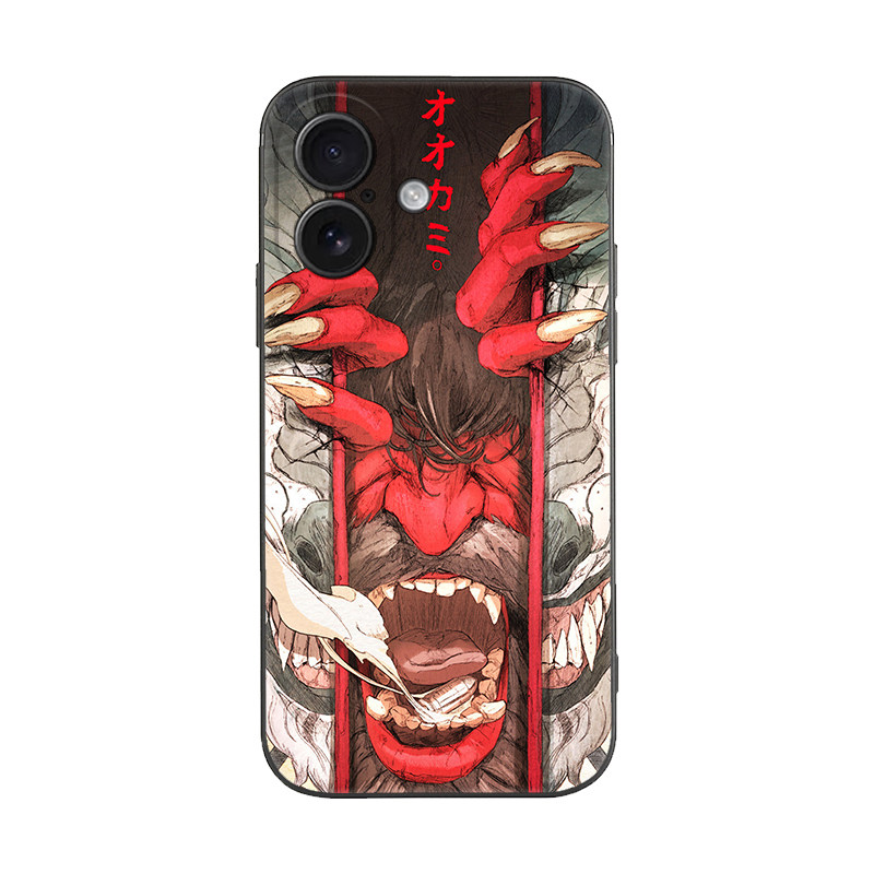 Japanese dark style wild flame Prajna art illustration, suitable for iPhone17Promax shockproof 16pro soft case 15/14 Plus Apple 13mini phone case 12/11 thumbnail 5