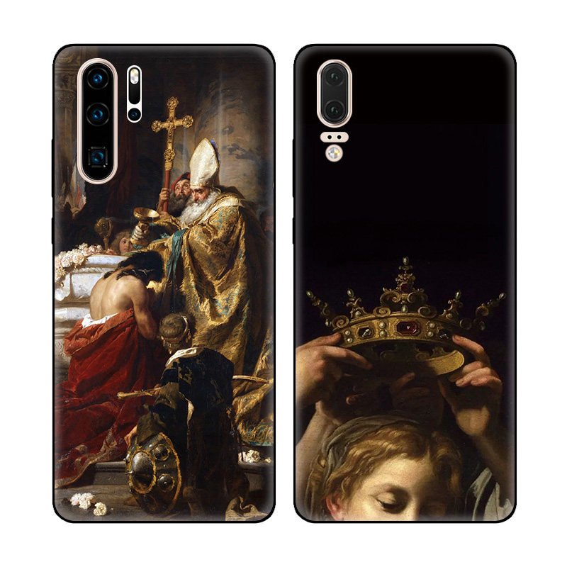 欧美皇室贵族古典文艺油画适用华为P30 Pro手机壳P20软壳P10/P9