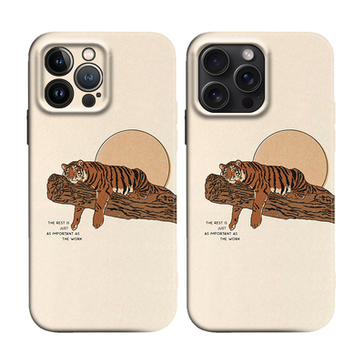 苹果iPhone16ins风休憩的老虎