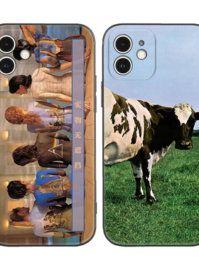 奶牛Pink Floyd摇滚艺术适用iPhone XS Max苹果17/16软壳15防摔14pro手机壳678plus全包X