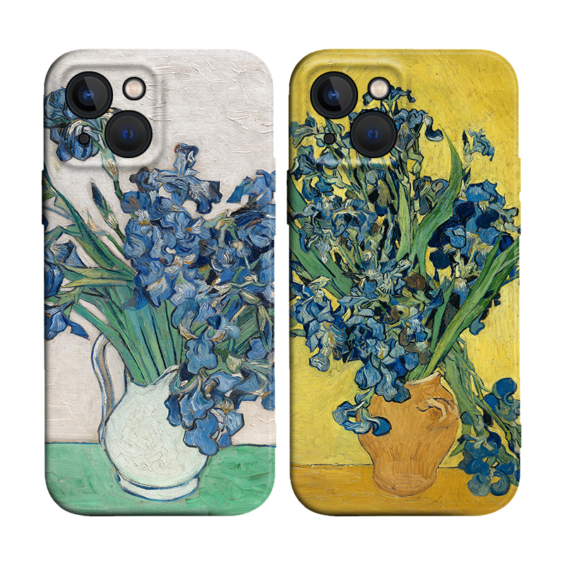 苹果iPhoneX梵高油画鸢尾花