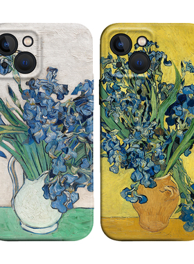 VanGogh梵高油画Irises鸢尾花系列适用iPhone XS Max苹果17/16Promax软壳15/14pro手机壳678plus