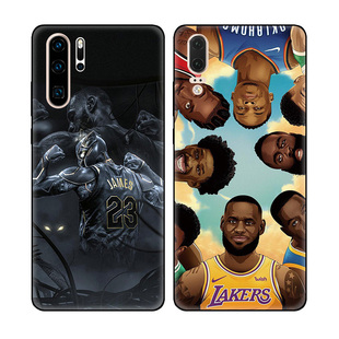 篮球勒布朗詹姆斯黑豹插画适用华为P30 Pro手机壳P20软壳P10/P9