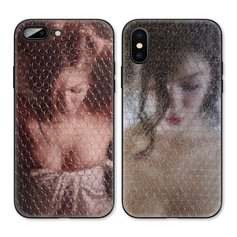 美丽气泡性感美女艺术油画适用iPhoneXS Max手机壳X苹果XR/8p/7/6