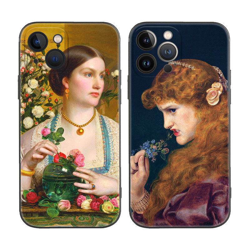 苹果iPhone16英伦复古少女油画