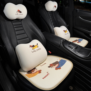 汽车头枕腰靠套装可爱腊肠狗车用护颈枕2025新款运动座椅车载靠枕