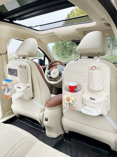 Сиденье, кресло, милая сумка для хранения, подвесной органайзер для авто, универсальные салфетки, мусорное ведро