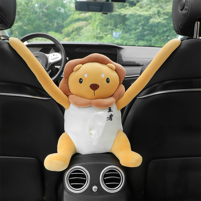 车载纸巾盒女神款网红玩偶公仔