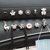 汽车挂钩前排粘贴式 合金网红车载置物收纳可爱车内多功能小挂勾