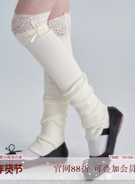 SunsetPark日落公园 Balletcore 芭蕾针织蕾丝踩脚腿套堆堆袜
