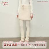 SunsetPark 百搭少女感温暖秋冬A字短裙半裙 日落公园 小奶糕