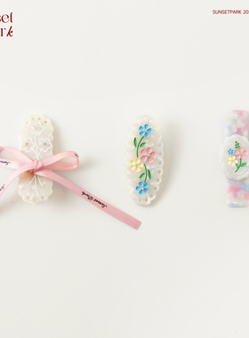 SunsetPark日落公园《Gift》系列 浪漫花束/花朵少女原创醋酸发夹
