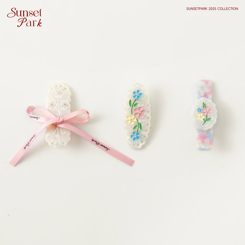 SunsetPark日落公园《Gift》系列 浪漫花束/花朵少女原创醋酸发夹
