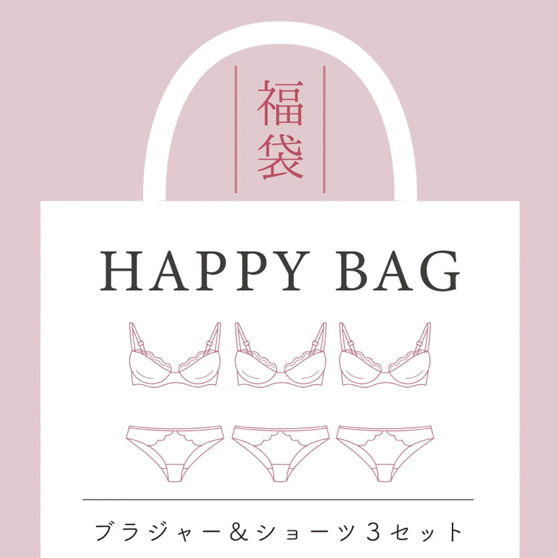日本narue性感甜美文胸底褲三套裝福袋 聚攏舒適內(nèi)衣內(nèi)褲 隨機發(fā)