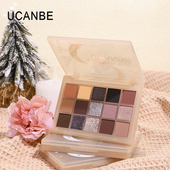 ucanbe15色眼影盘陨落烟熏妆大地色系橘棕黑色棕色日常新手彩妆