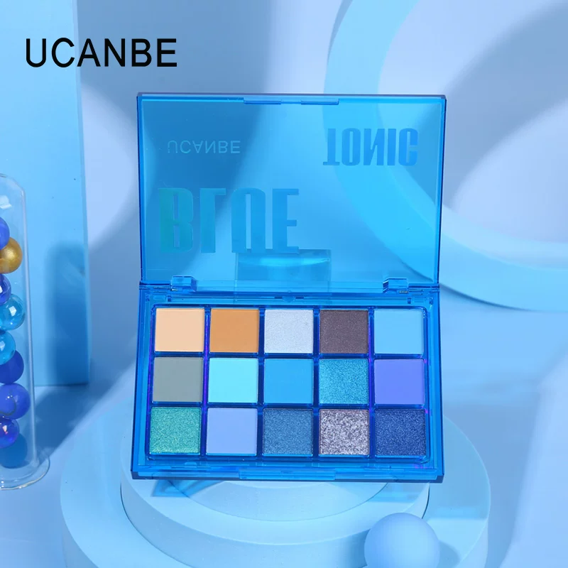 Палетка теней для век ucanbe синие глаза Gin and Tonic синие-зелёный оливковый кожаная танцевальная сценическая макияж COS макияж для выступления