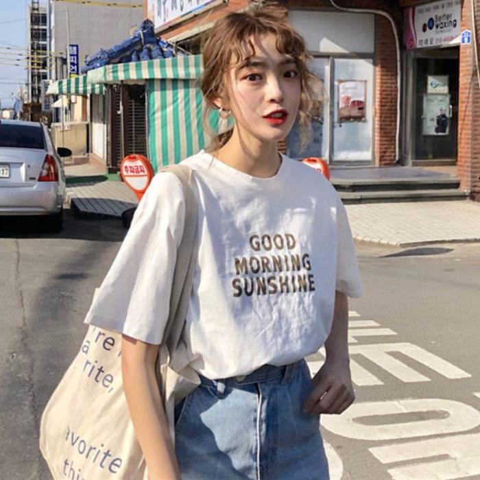 2019初春女装ins韩版学生百搭字母内搭圆领网红同款短袖t恤女上衣|ruв категории Женская одежда, футболка - от Buy2taobao.com для оказания профессиональной услуги покупки агента Taobao