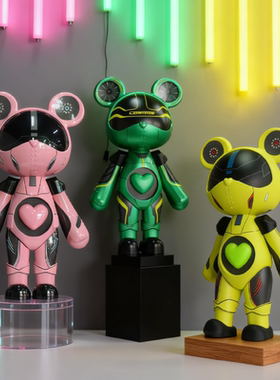 星际熊潮力全开潮玩手办落地办公室摆件送礼家居装饰乔迁节日礼物