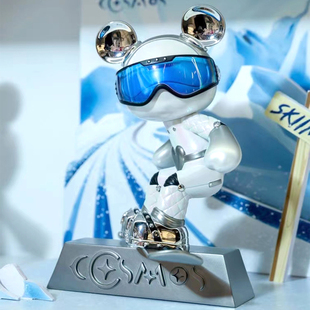 星际熊冰雪明星客厅桌面创意现代装饰潮玩原创送礼手办摆件