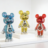 星际熊梭镜世界大熊潮玩原创落地摆件送礼家居装 饰乔迁节日礼物