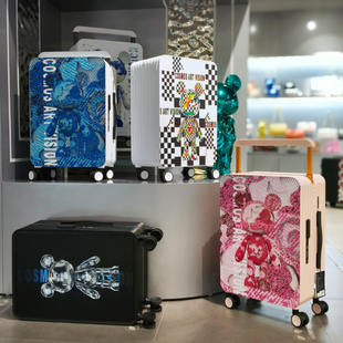 星际熊新款行李箱男女多功能拉杆箱20寸登机箱琏充电线旅行箱拉箱