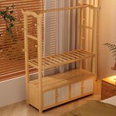 衣服堆放架衣架卧室落地立式 家用衣帽架衣服多功能收纳简易简约置