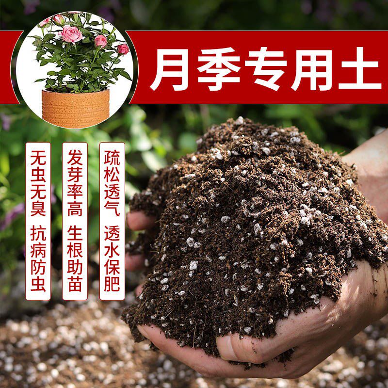 月季种植土壤营养土通用种花养花土多肉绿萝盆栽育苗土花卉土肥料