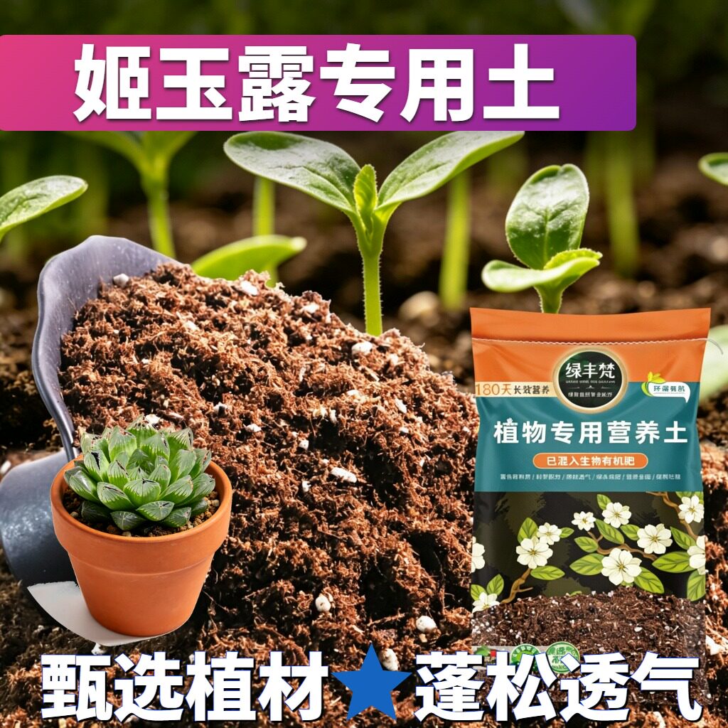 姬玉露专用轻质基质土促开花种植土原料甄选留存肥力无草籽观花
