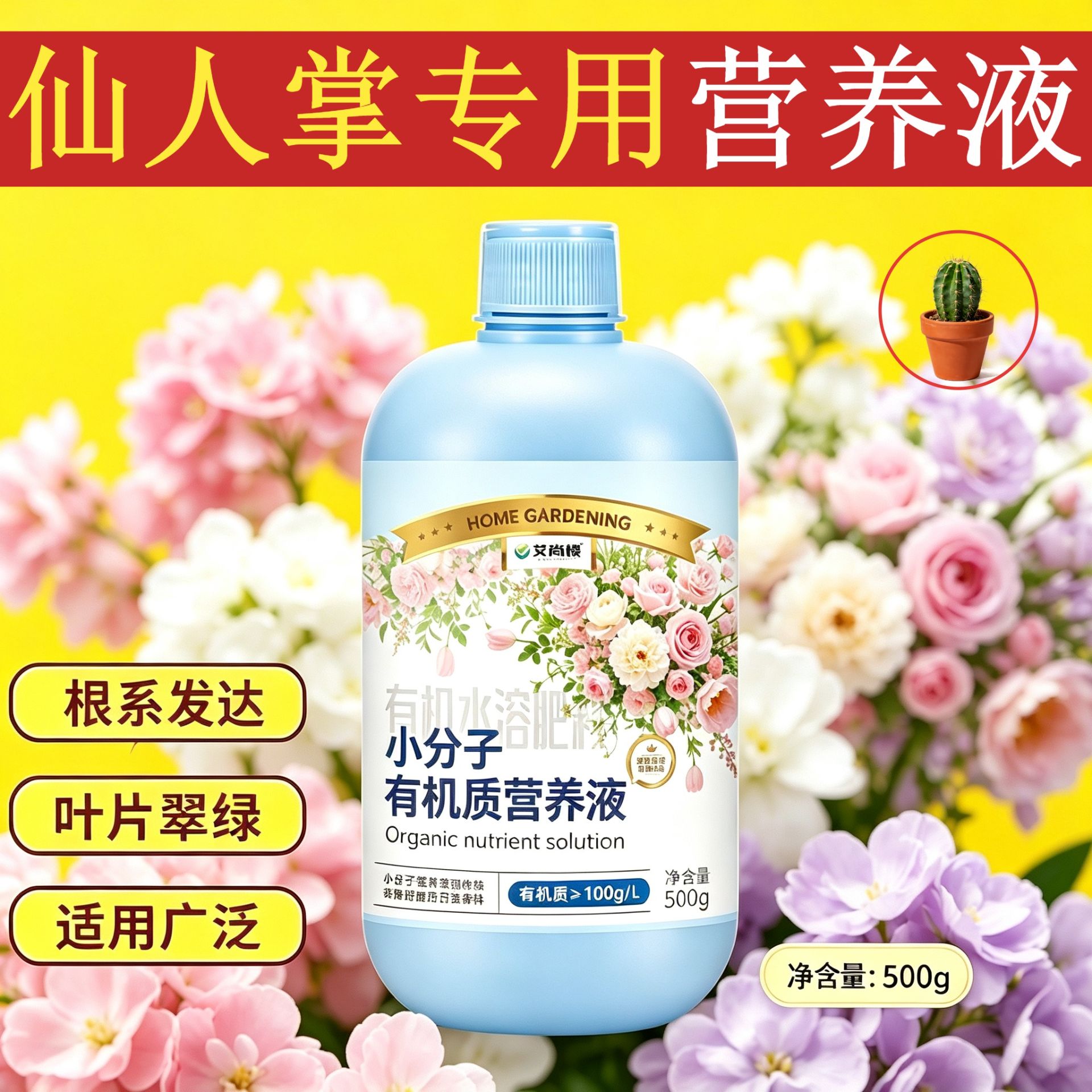 仙人掌专用小分子营养液适用广泛浓缩高效园艺家用快速吸收适用