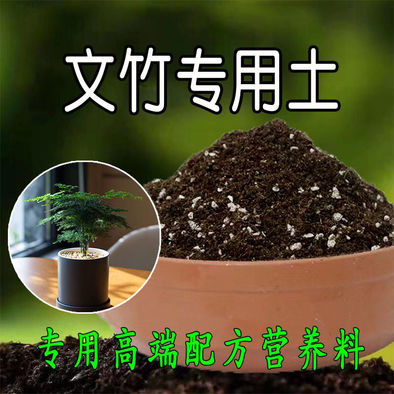 文竹营养土养花文竹专用通用型家用盆栽有机花泥土壤种植土腐殖土
