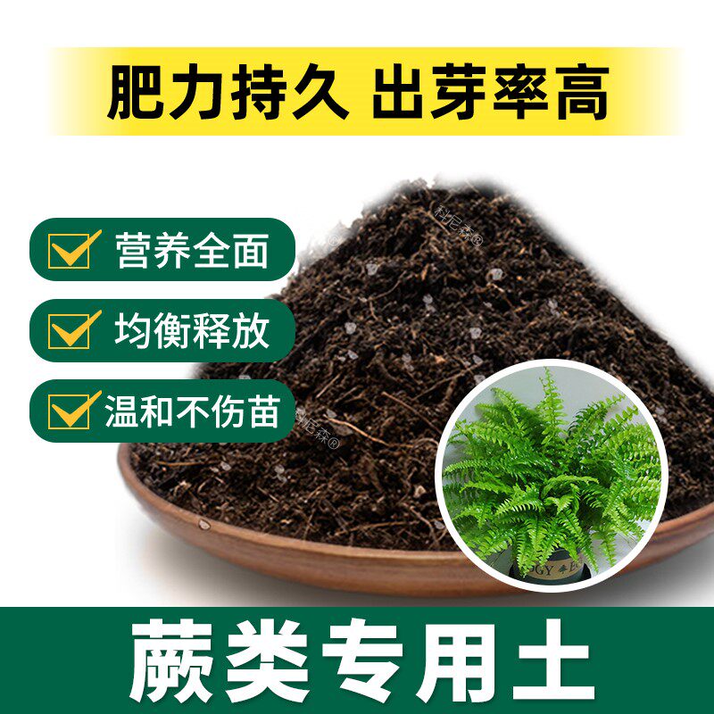 蕨类专用土肥料蕨类营养土花草泥土育苗花土园艺土植物养花蓬松土
