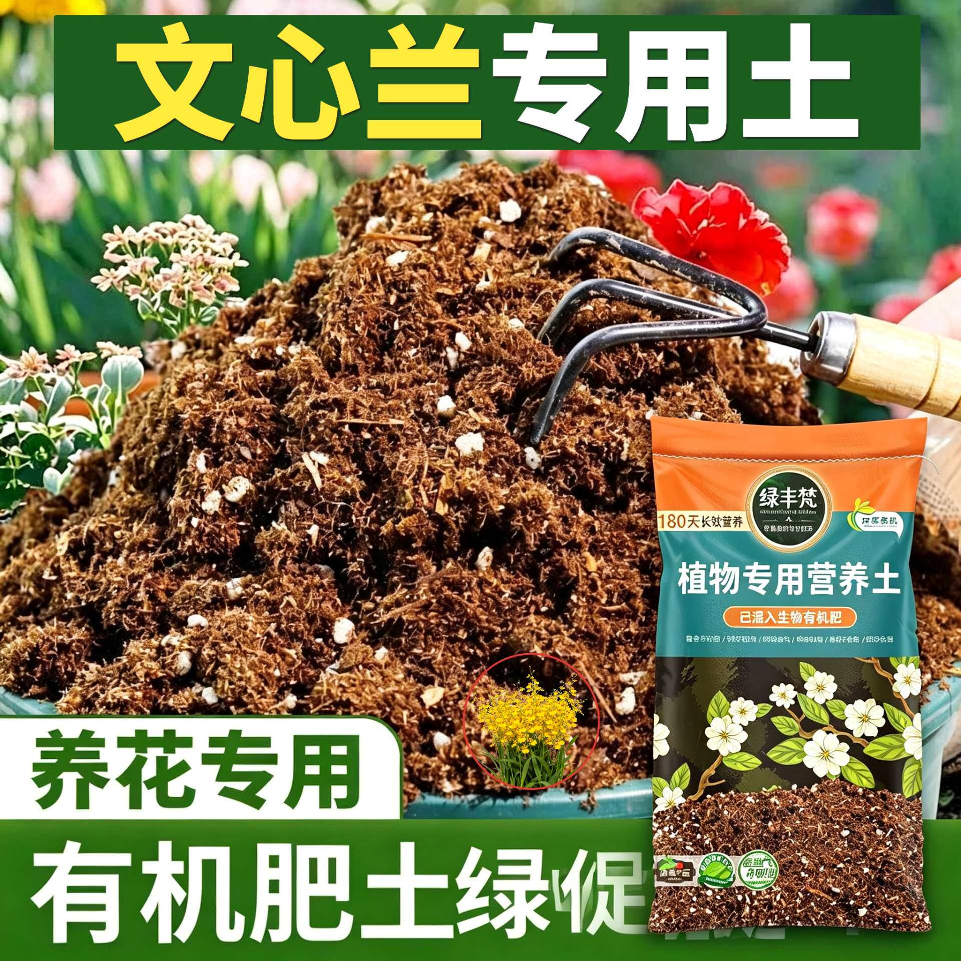 文心兰适用轻质土促开花嫁接种植土进口舒缓根系家用装喜酸土壤