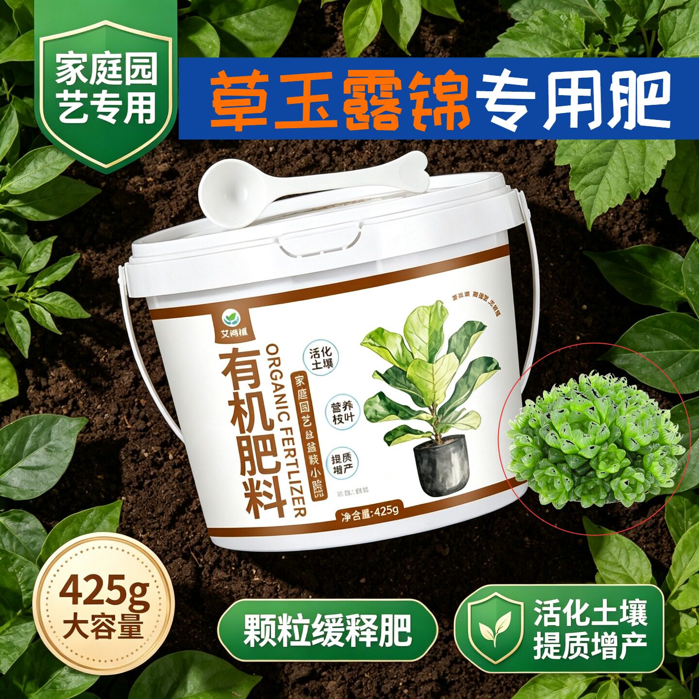 草玉露锦专用肥复合肥缓释颗粒肥颗粒肥料阳台盆栽底肥易吸收室内